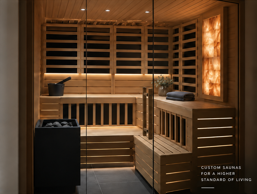 Sauna interior design concept from the approved homepage mockup